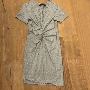 Theory knot tshirt dress - gray, small